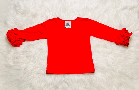 Red icing sleeve top